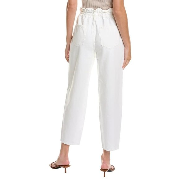🆕 7 FOR ALL MANKIND Paperbag Balloon Leg Jeans Pants White 31 - Picture 2 of 8